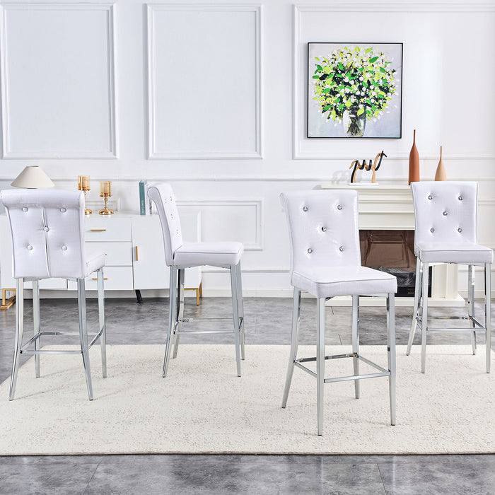 Bar Chairs & Crystal Clasp Design (Set of 2)