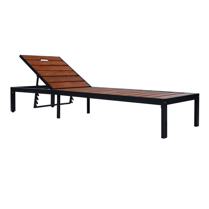 Outdoor Chaise With Adjustable Backrest