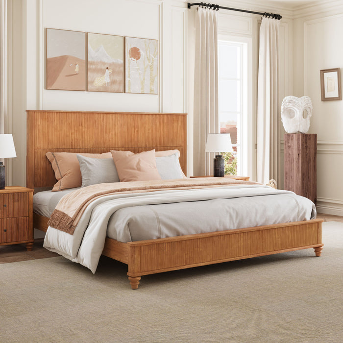 Platform Bed Frame With Tall Headboard