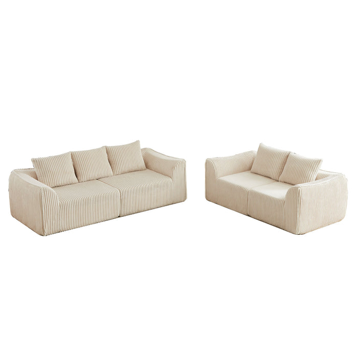 Minimalist Set With Curved Lines & Gently Sloped Backrest