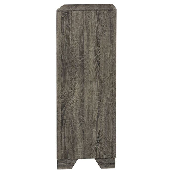 Funston - 4 Drawer Chest Of Drawers With Bar Handles - Brown Oak