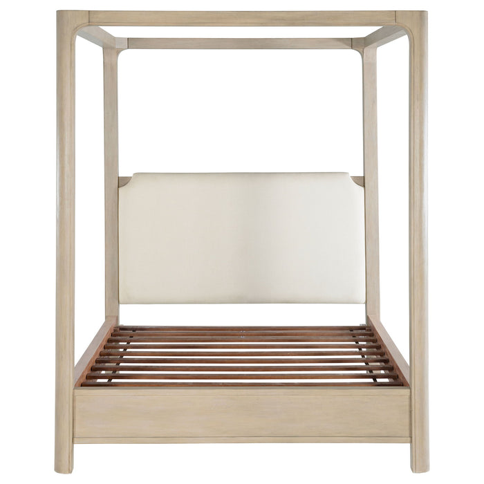 Flores - Eastern King Canopy Bed - Mango Color