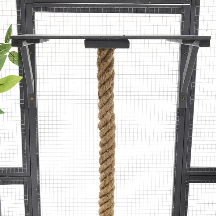 Outdoor Cat House, Diy Cat Enclosure Catio With Double Enter Doors