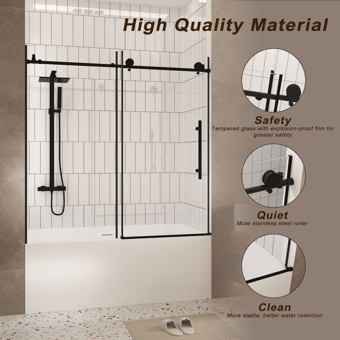 Frameless Shower Door With Handle