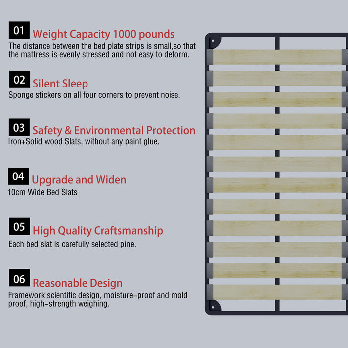 Cloud Bed Frame With Oversized Padded Movable Headboard