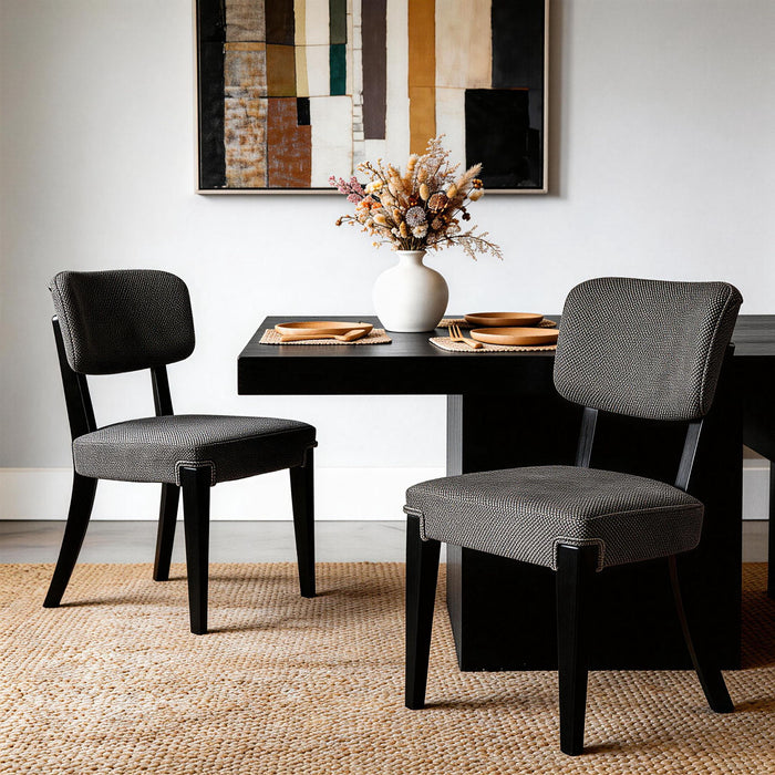 Contemporary Armless Dining Chairs (Set of 2)