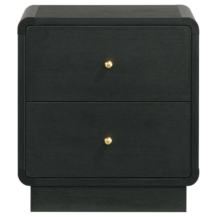 Burton - 2 Drawer Nightstand - Black
