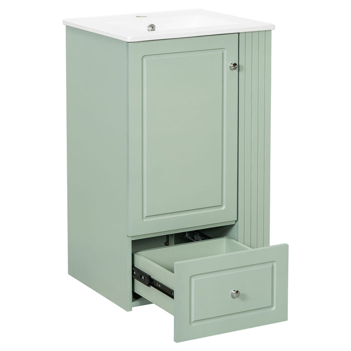 Modern Freestanding Bathroom Vanity With Sink, Soft-Close Drawer, Towel Bar