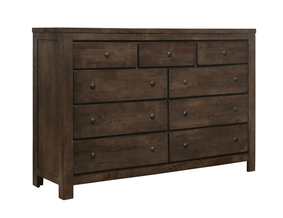Ashton Hills - 9-Drawer Dresser With Rustic Finish And Nine Drawers - Ash Brown