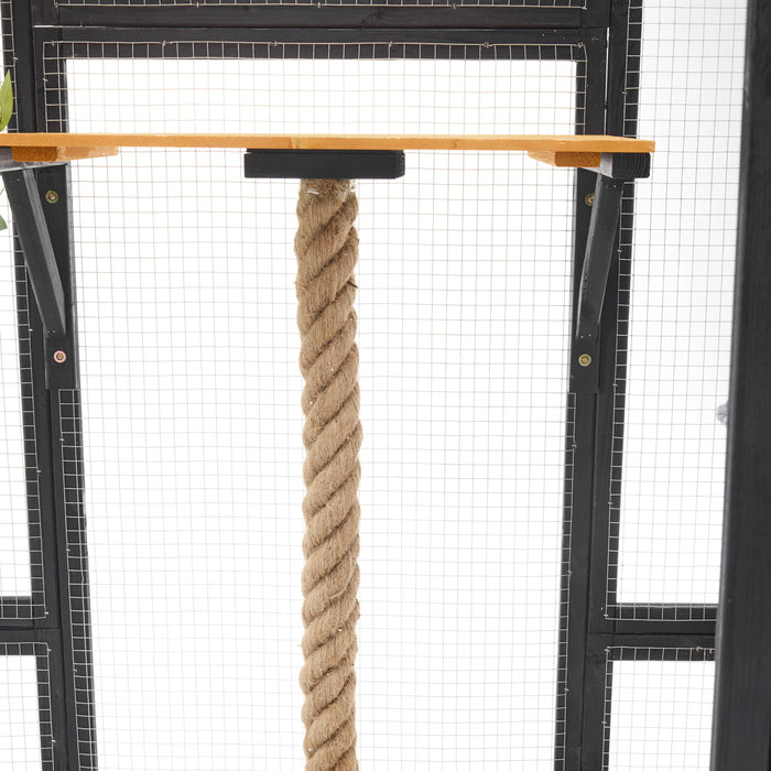 Outdoor Cat House, Diy Cat Enclosure Catio With Double Enter Doors