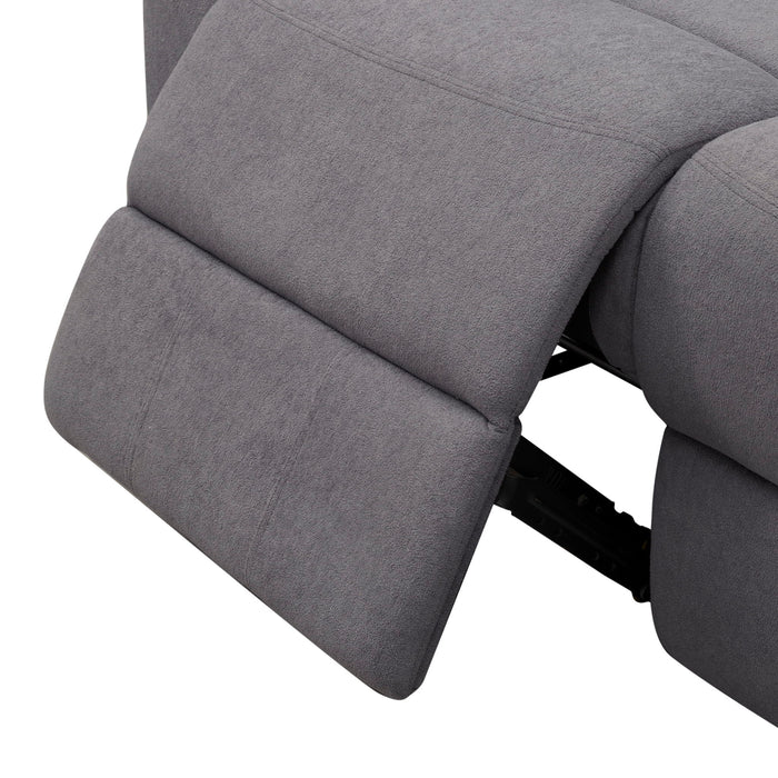 3 Piece Reclining Sofa Set With 150° Deep Recline, 3 Seat Couch, Loveseat & Single Recliner - Gray