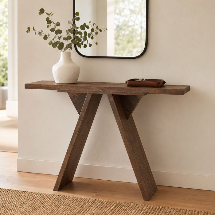 Console Table With V - Shaped Base