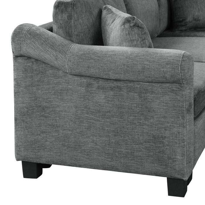 Contemporary U - Shaped Sectional Sofa With Movable Storage Ottoman