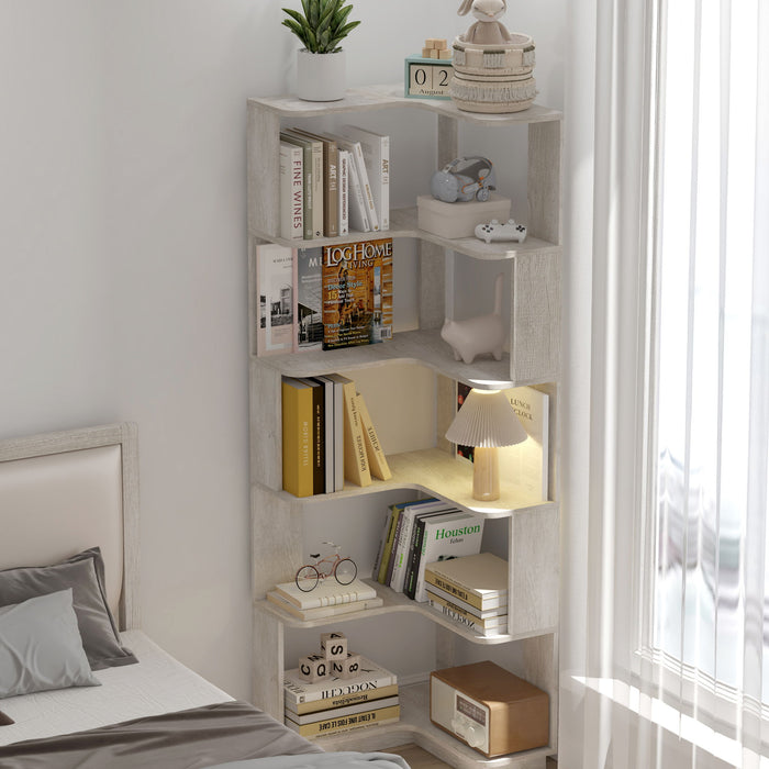 L-Shaped Corner Bookshelf