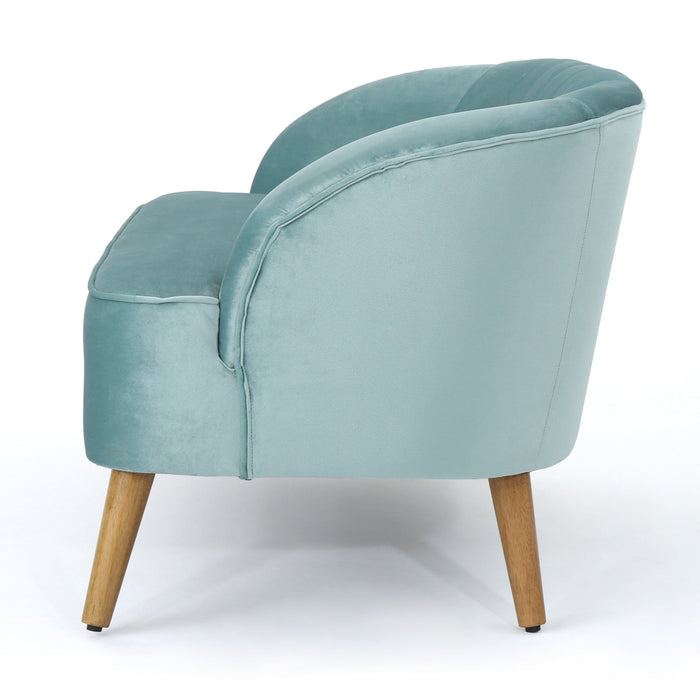 Modern Classic Shell Backed Loveseat