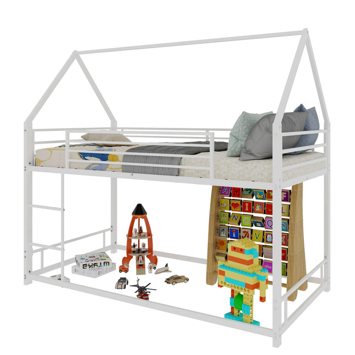Bunk Bed With Safety Guardrails, No Box Spring Needed
