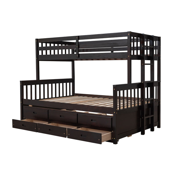 Bunk Bed With Twin Size Trundle And Drawers