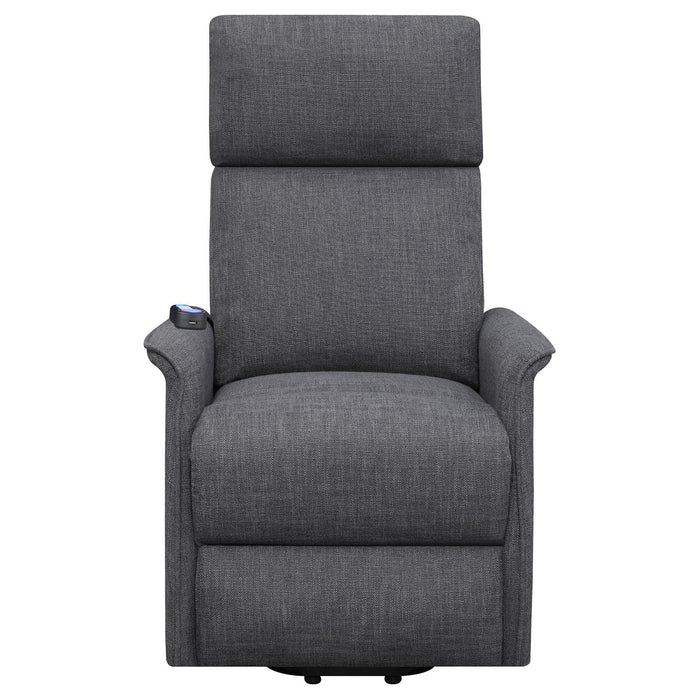Upholstered Power Lift Recliner With Wired Remote