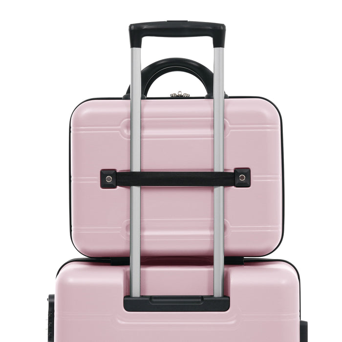 6 Piece Lightweight Hardshell Luggage Set With Double Spinner Wheels, Password Lock