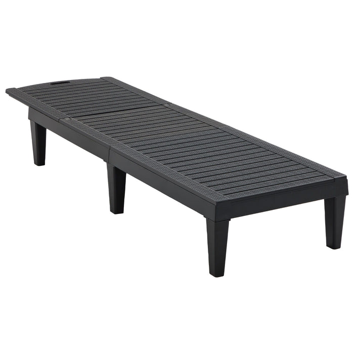 2 Piece Outdoor Chaise Lounges With Adjustable Backrest