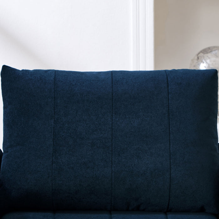 Upholstered Convertible Sleeper Sofa With 5 Position Backrest, Side Pockets, Storage