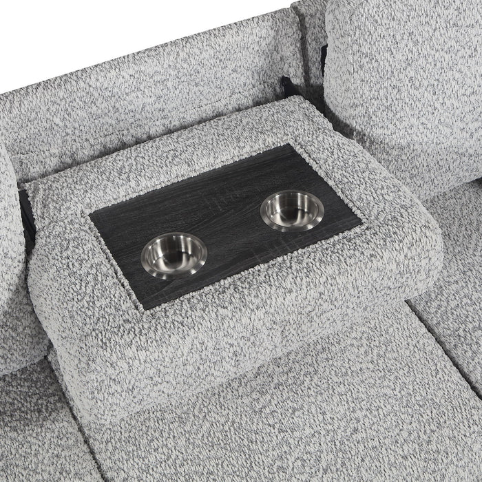 Giza - Modular Sectional Sofa With Sleeper, Storage, USB Charging - Gray