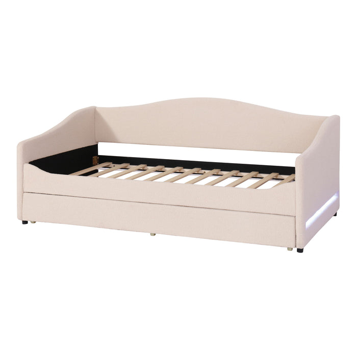Design Upholstered Daybed With Light And Trundle