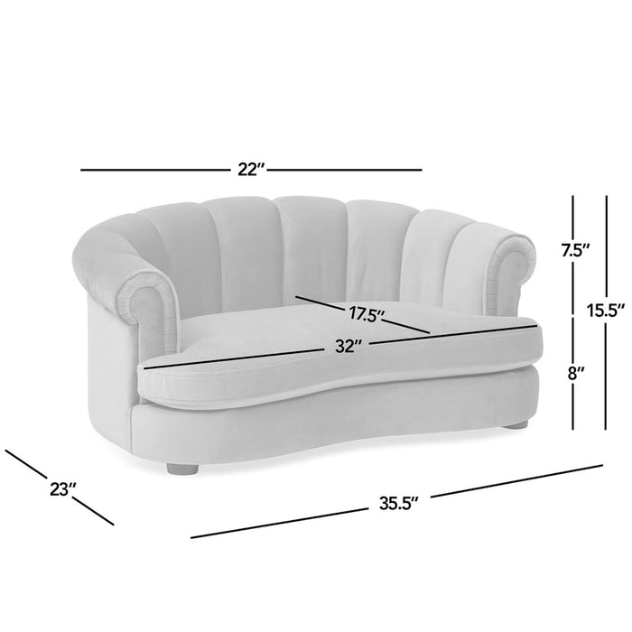 Halle - Rolled Arm Dog Bed - Pink