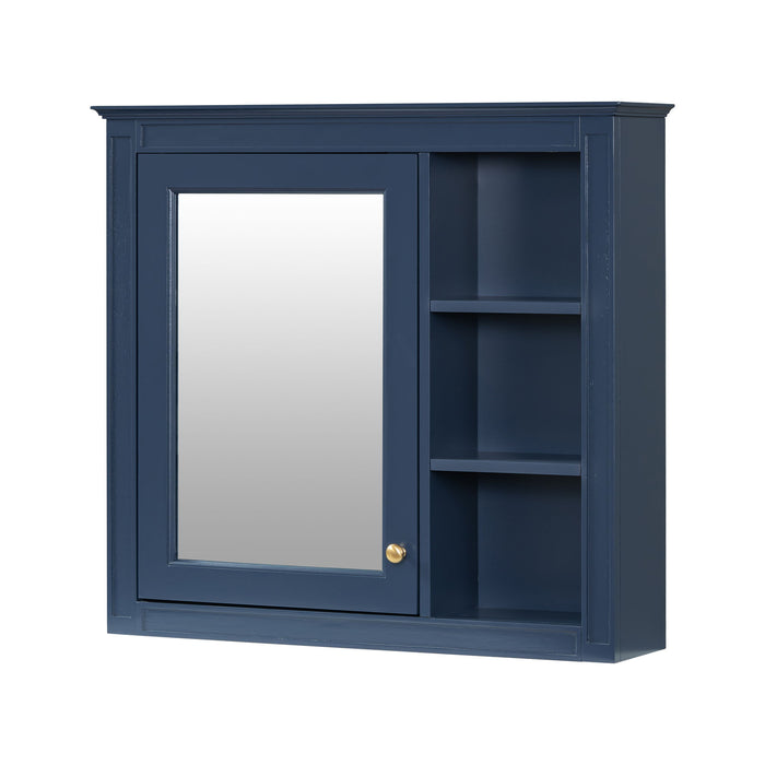 Wall Mounted Medicine Cabinet With Mirror And 3 Open Shelves