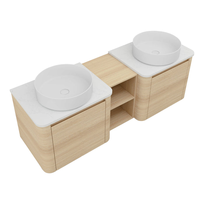 Mounted Bathroom Vanity With Art Sink, 1 Storage Shelf, Soft Close Door