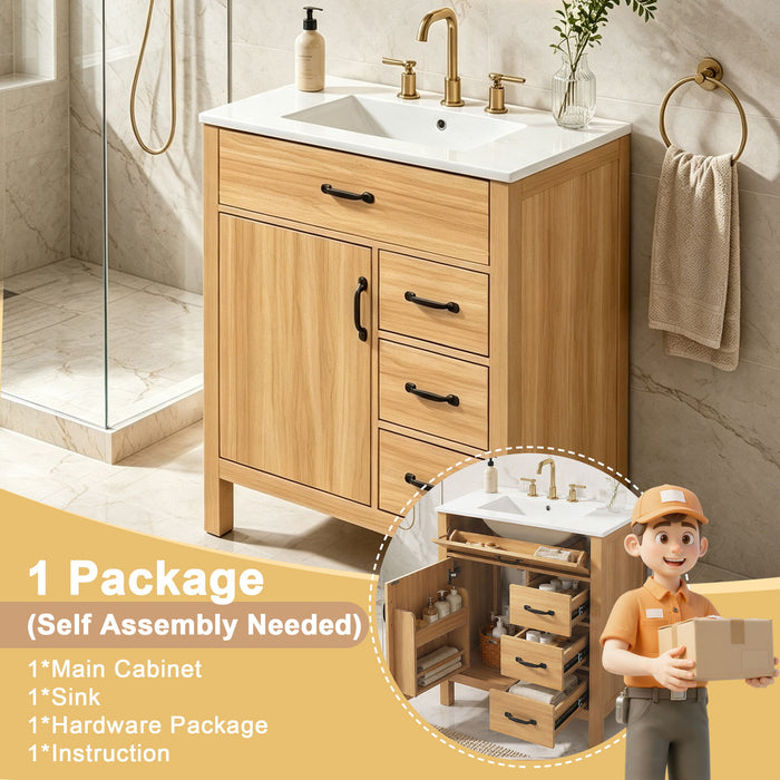Modern Traditional Bathroom Vanity With Sink
