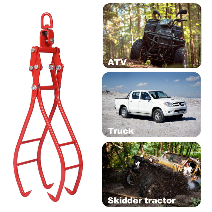 Heavy-Duty 4 Claw Timber Log Lifting Tongs Grabber