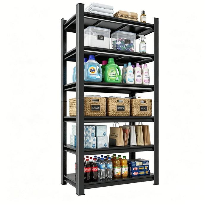 Tall Storage Shelf, Adjustable Height Storage Rack