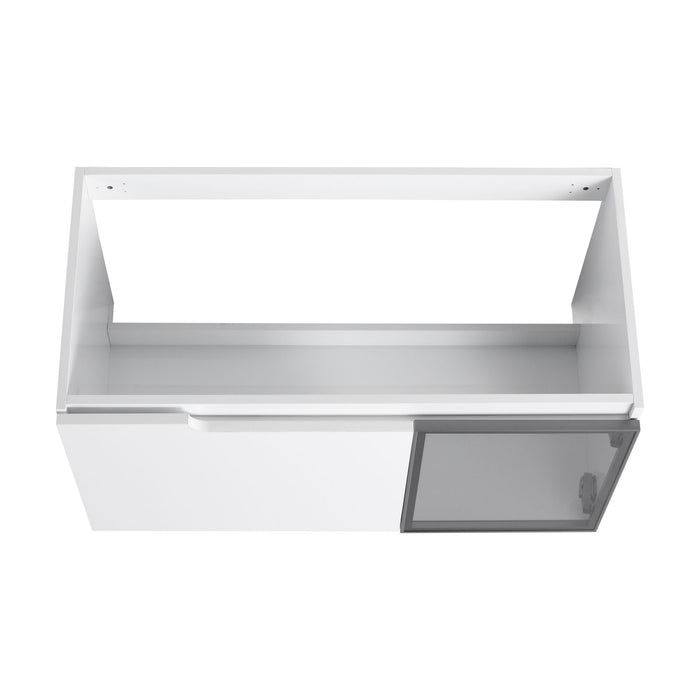 Wall Mounted Bathroom Vanity With Sink, 2 Soft Close Doors, Cabinet & Half Door