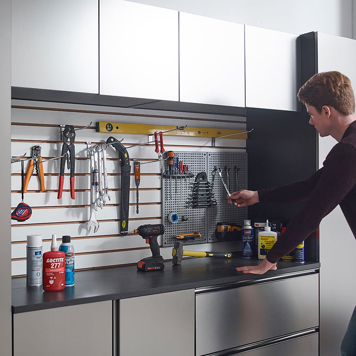 Nova Series - Wood Base Drawer Wall Mounted Garage Cabinet - Dark Gray