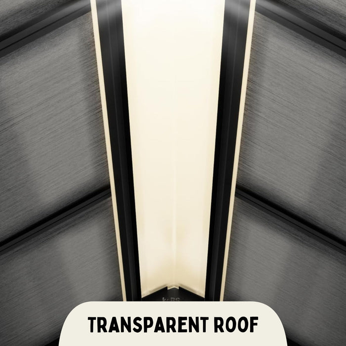 Resin Plastic Storage Shed For Backyard Garden With Spire Tool Storage