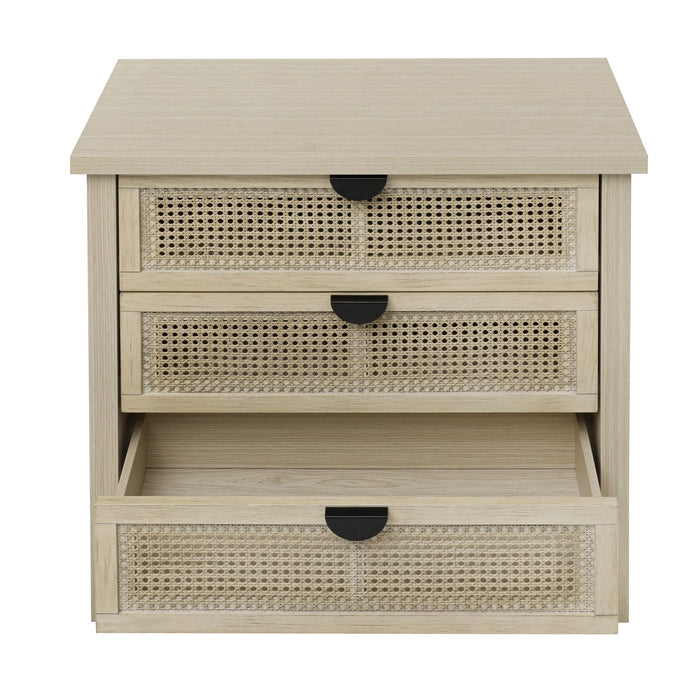 3 Drawer Cabinet, Suitable For Bedroom - Natural