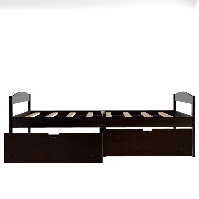 Platform Bed With 2 Drawers