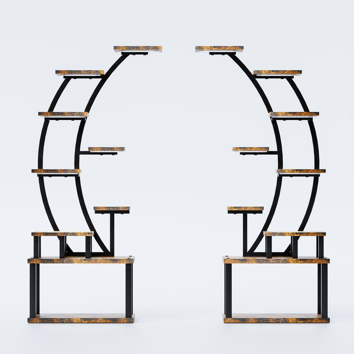 9 Tiered Indoor Plant Stand With 5 Adjustable Grow Lights