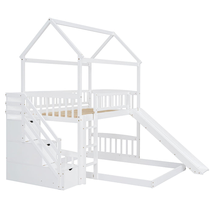 House Bunk Bed With Slide