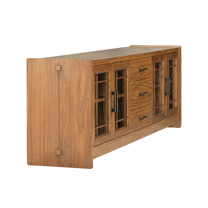 Lincoln - Large Entertainment Base - Warm Walnut