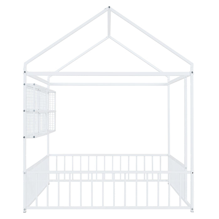 House Frame With Fence And Shelves