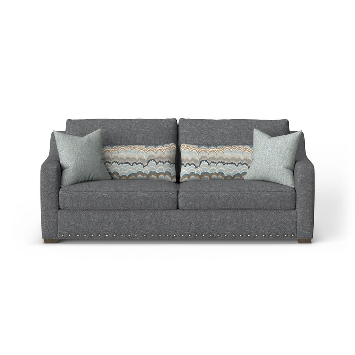 Milo - Fabric Two-Cushion Sofa With Nailhead Trim