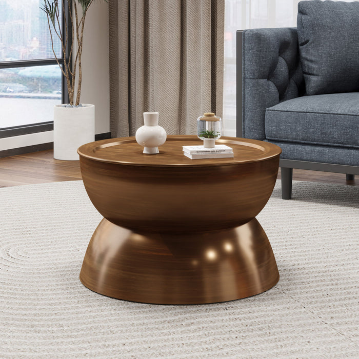Sparling - Modern Iron Hourglass Coffee Table