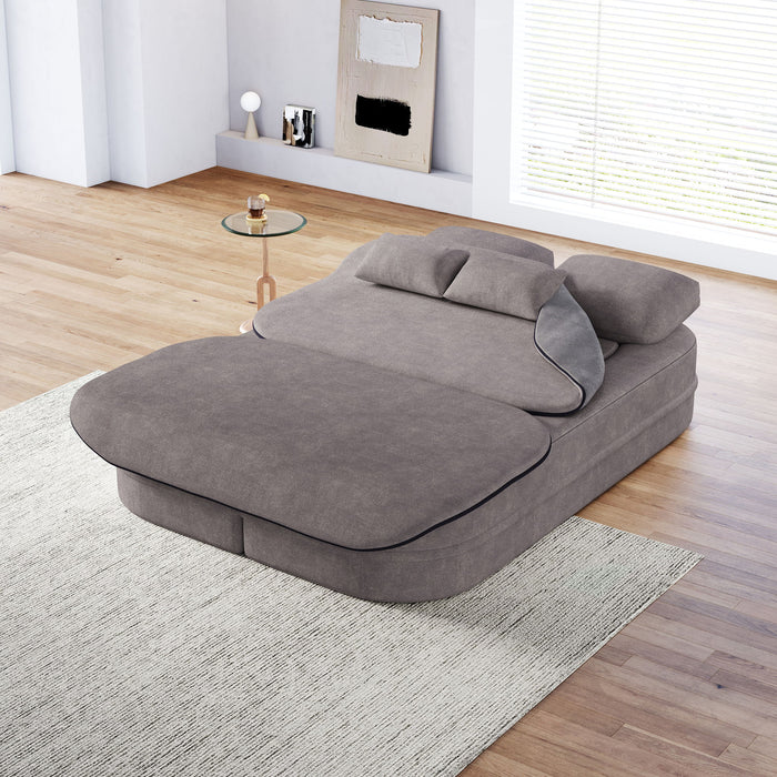 2 In 1 Foldable Sofa Bed With Multi Functional Blanket, Floor Lounge Sofa