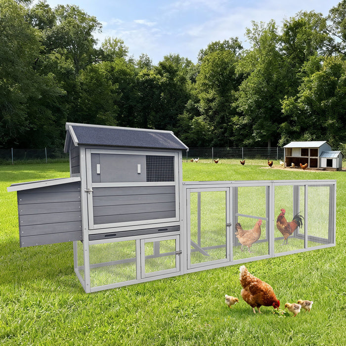 Large Outdoor Hen House With Run And Nesting Box Poultry Cage