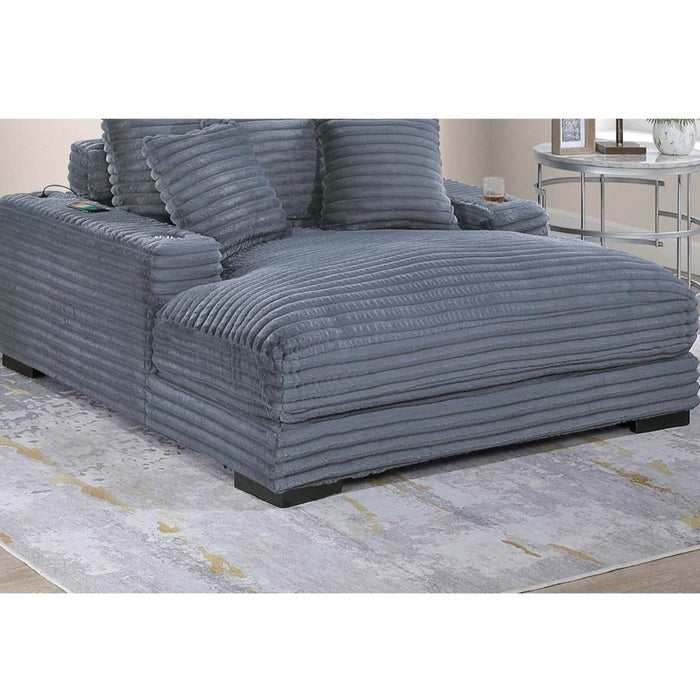 Chaise Lounge With 2 Cup Holders And USB Ports
