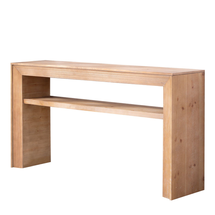 Console Table With Storage Shelf - Antique Natural / Light Natural / Natural