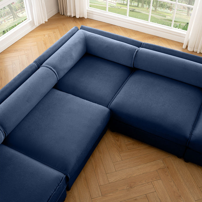 Modern Modular Sectional Sofa With Storag, Contemporary Cylindrical Design