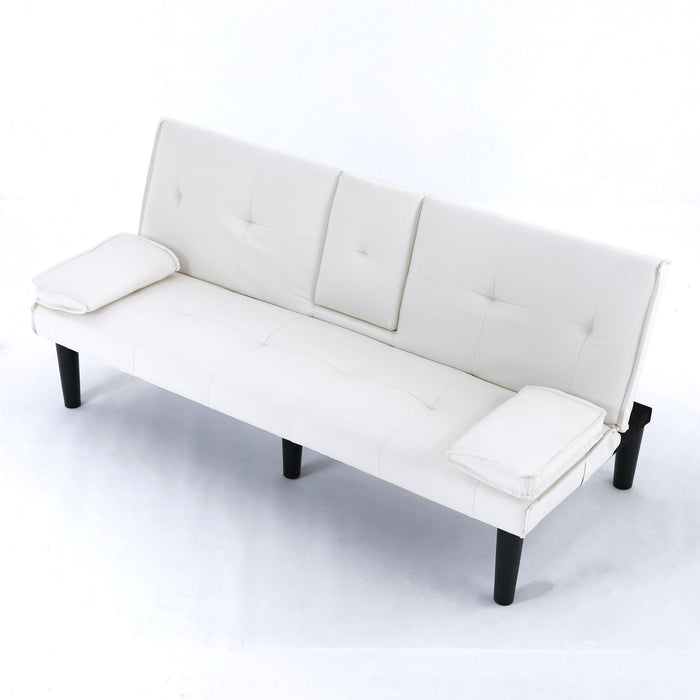 Sofa Bed With Foldable Design And Cup Holder